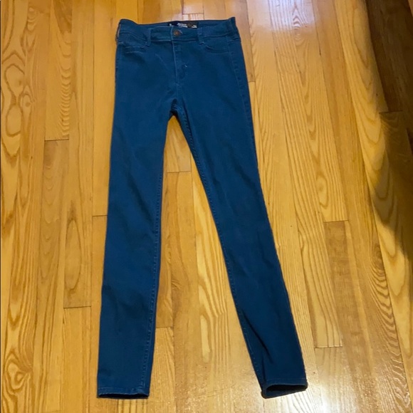 Dark Turquoise Skinny Jeans - Picture 1 of 3